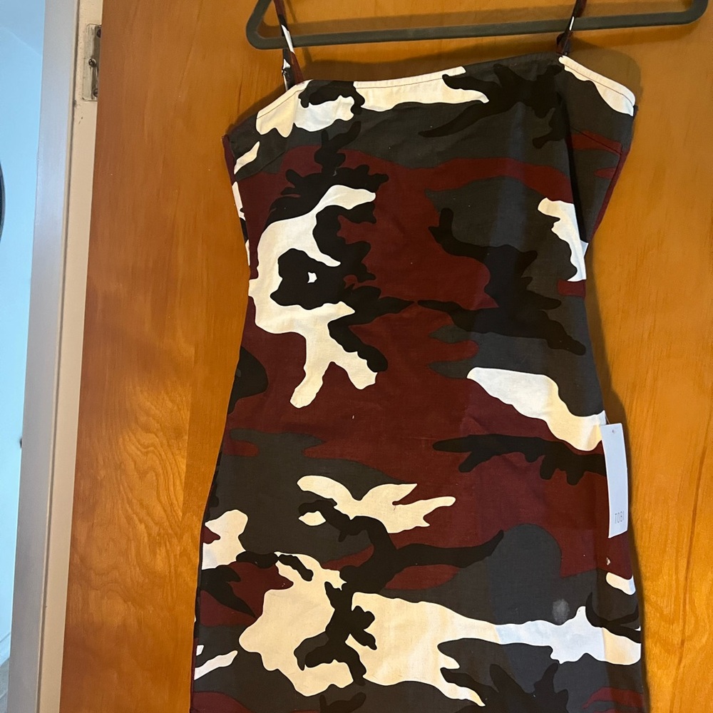 Camouflage Strapless Dress